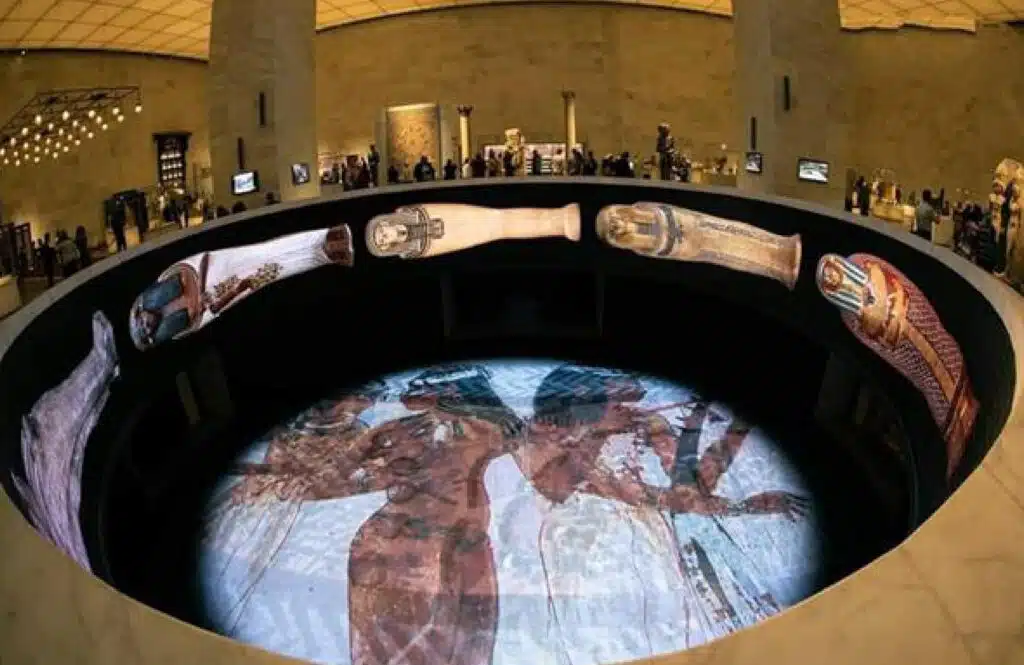 Interior of the National Museum of Egyptian Civilization in Cairo, Egypt