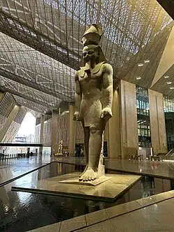 Colossal statue of Ramesses II at the Grand Egyptian Museum in Giza