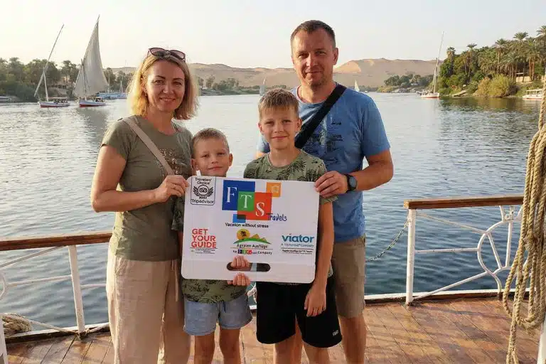 Family enjoying a Nile cruise in Egypt, nile cruise egypt, Giza Pyramids tour
