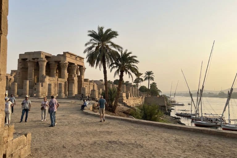 Visitors at Dendera Temple luxor aswan cruise, dendera temple tour