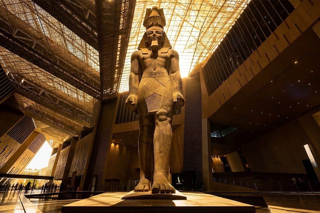 Ancient statue in the new museum, Egypt tour package, Egypt tour price