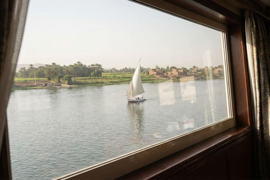 View of the Nile River from a cruise Egypt tour package, egypt holiday packages