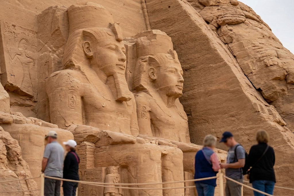 Visitors at the site near the temples abu simbel tickets, abu simbel temples
