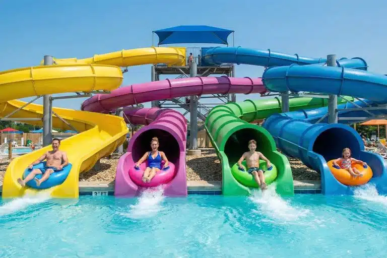 Water slides at Aqua Park Hurghada Egypt