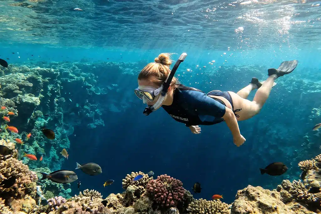 Snorkeling in the vibrant waters of egypt dahab blue hole, blue hole dahab arch