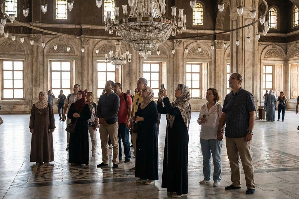 Interior view of mohamed ali mosque, mohammed ali mosque