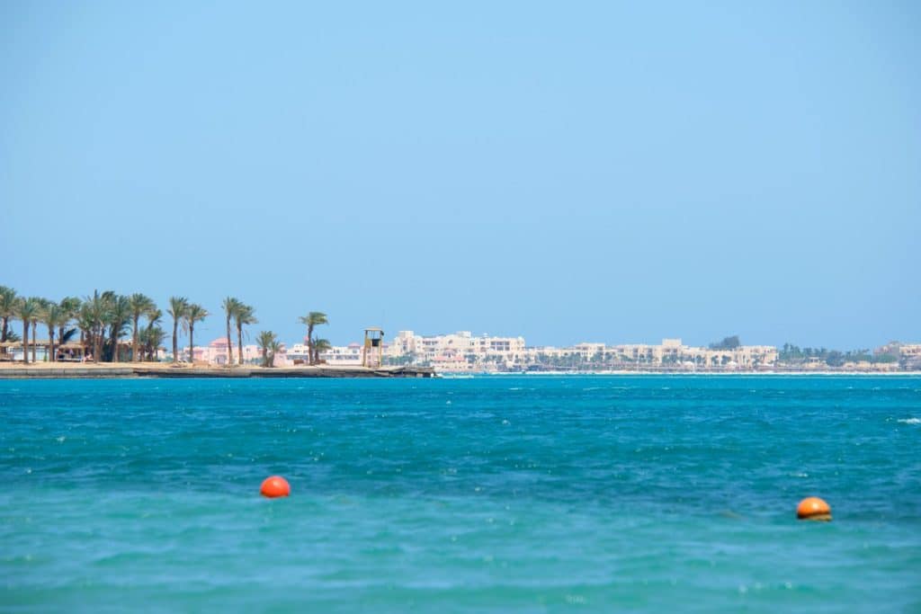 Scenic view of El Gouna's coastline and palm trees, el gouna trips, el gouna hurghada