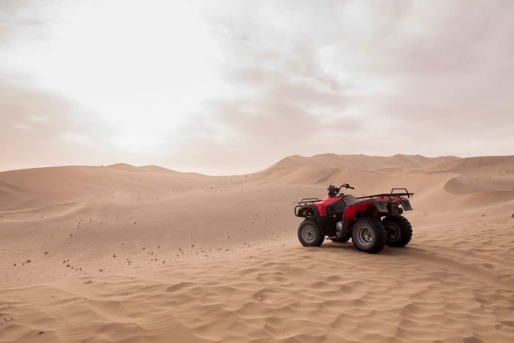 in the Hurghada desert quad biking, buggy tour