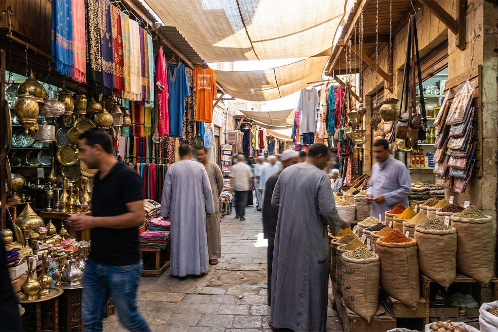 Vibrant market scene in Hurghada city tour booking, city tour tickets
