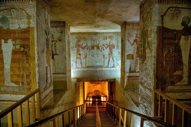 Interior of a tomb in the Valley of the Kings, cairo to luxor, hurghada to luxor