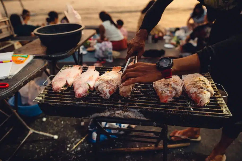 Grilled fish at sunset hurghada quad biking, jeep safari hurghada