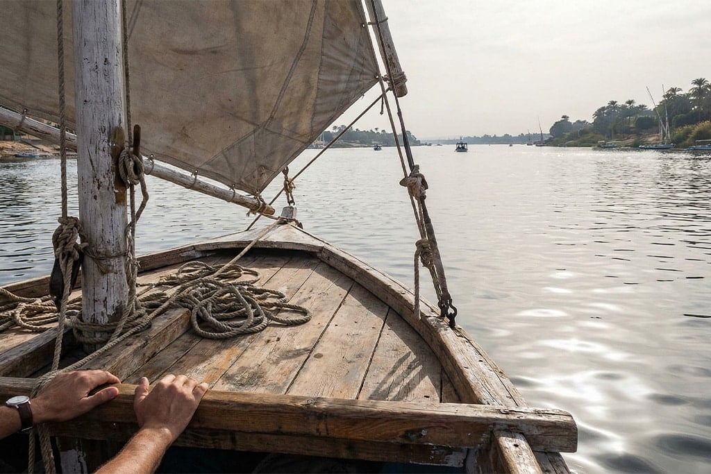 Felucca sailing on the Nile luxor private tours, luxor sightseeing tours
