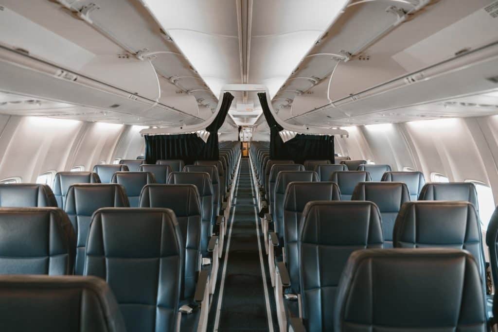 Interior view of a plane sharm el sheikh to cairo plane, cairo tour from sharm el sheikh