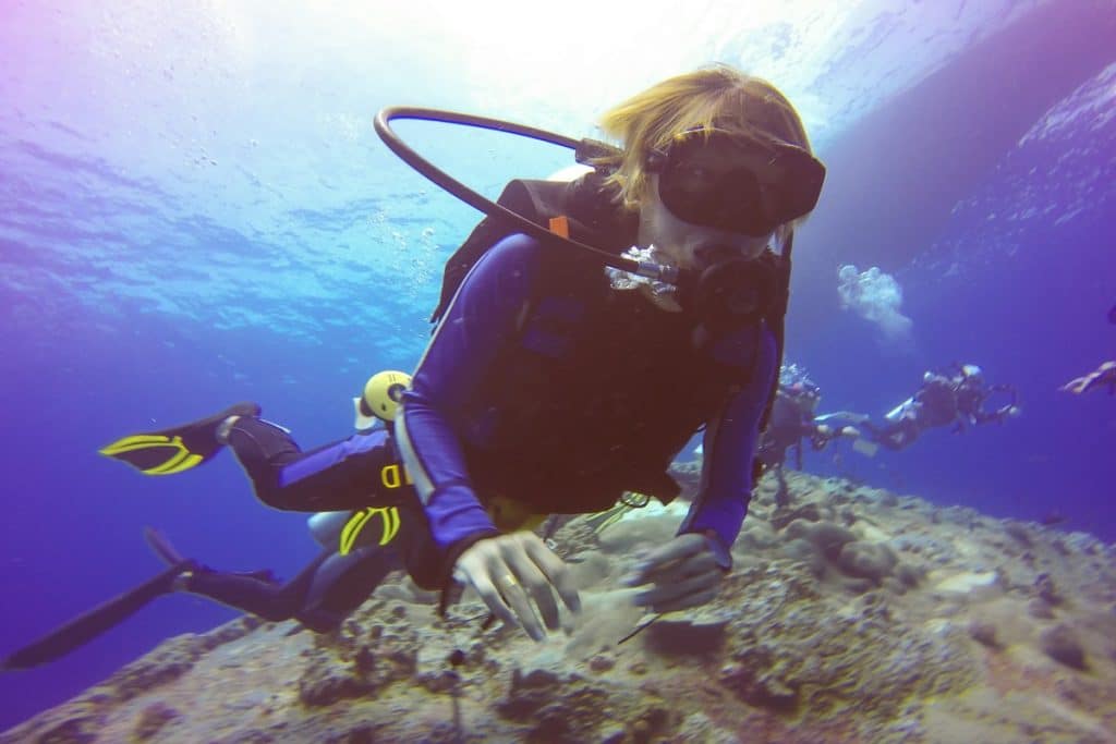 Snorkeler exploring underwater life snorkel rental near me, snorkeling trip