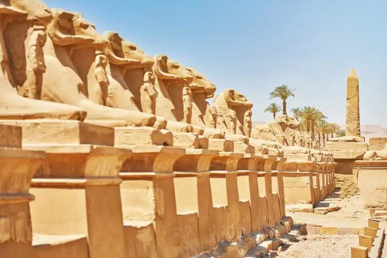 Sphinx Avenue leading to Giza Pyramids tour, egypt pyramids tours